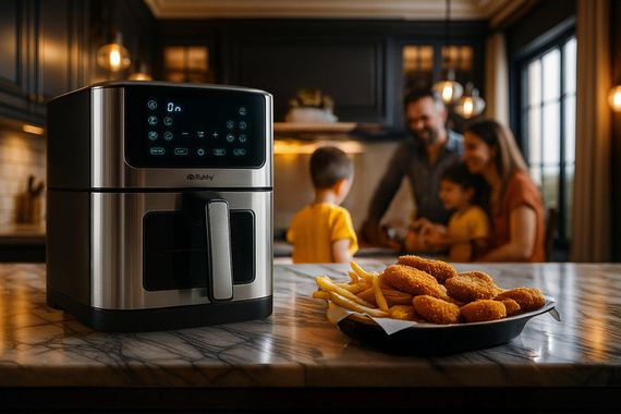 Аэрофритюрница 8 л Ruhhy 25512 с антипригарным покрытием без масла + бесплатные рецепты | Зображення 6