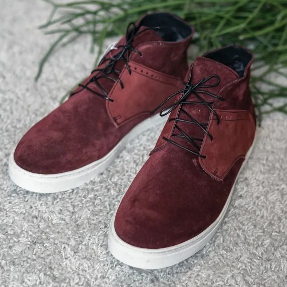 Бордові замшеві черевики 42 размер | Зображення 4