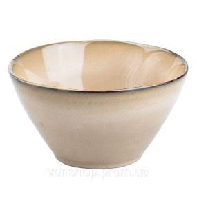 Тарелка глубокая 500 мл круглая фарфоровая бежевая HP23382
