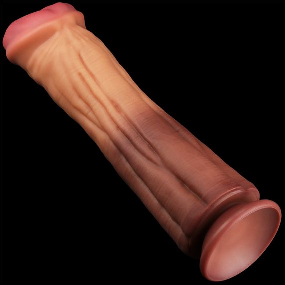 Фаллоимитатор - Dual-Layered Silicone Cock 12" Brown Sex Aura | Зображення 4