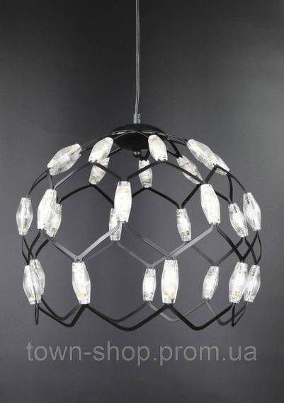 Люстра потолочная LED D1288/400-bk Черный 42-200х40х40 см. | Зображення 1