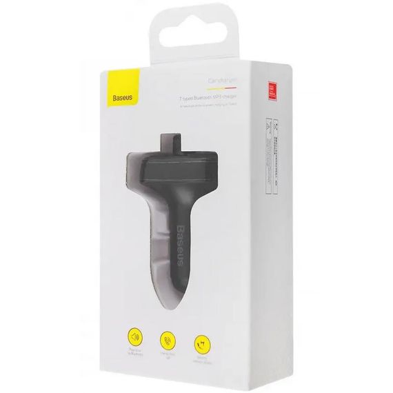 АЗУ FM модулятор Baseus S-09 Overseas Edition 3.4A (2USB-A) (CCMT000301) Black | Зображення 3