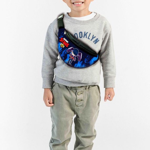 Сумка-бананка дитяча Бравл Старс 32х15см, бананка для хлопчика через плече (01029)