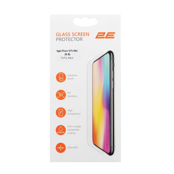 Захисне скло 2E  для Apple iPhone 16(6.1), 2.5D FCFG, (1 Pack), чорна рамка (2E-IP-16PM-6.9-SMFCFG-BB) | Зображення 5