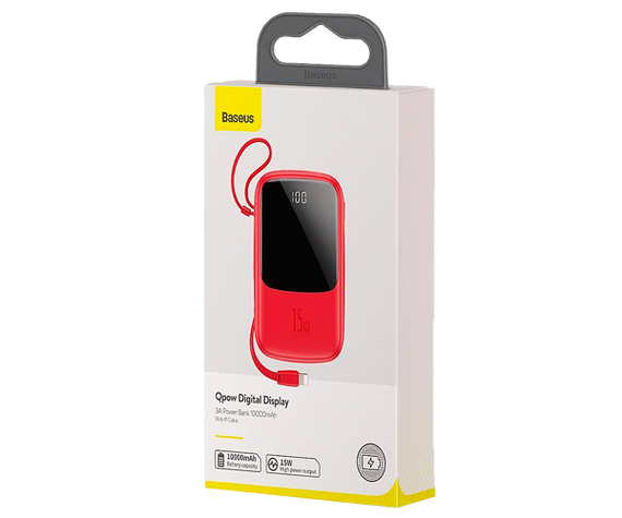 Портативна батарея Power Bank Baseus PPQD-B Q Pow With IP 3A 15W 10000 mAh червоний (ЦУ-00037128_999) | Зображення 5
