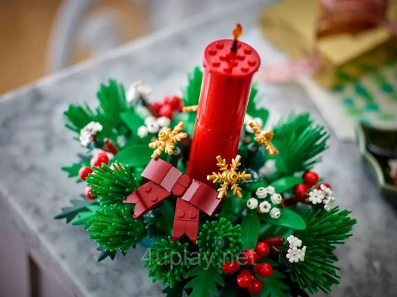 Праздничное украшение со свечой LEGO Декор для рождественского стола (40743) | Зображення 5