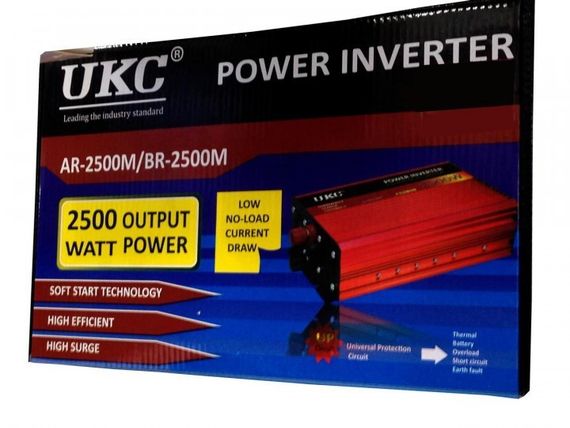 Преобразователь авто (инвертор) UKC 12V-220V AR 2500W | Зображення 3