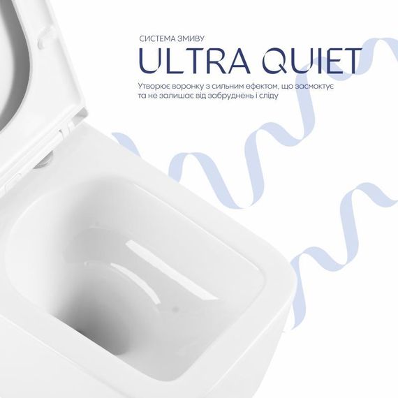 Готовое решение Qtap для ванной комнаты: подвесной унитаз Gemini Ultra Quiet 520×360×350 + комплект инсталляции Nest 4 в 1 | Зображення 4