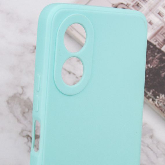 Силиконовый чехол Candy Full Camera для Oppo A78 4G Бирюзовый / Turquoise | Зображення 4