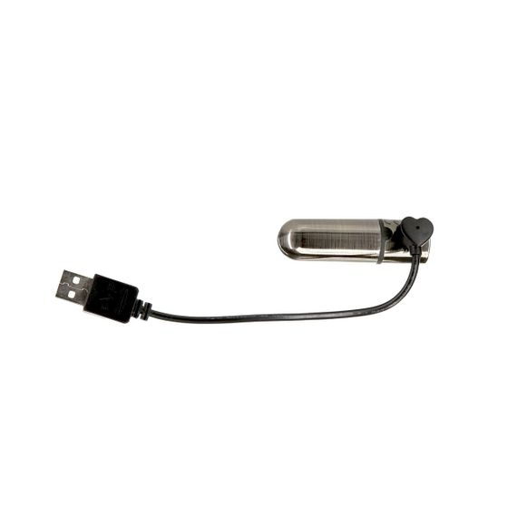 Віброкуля PowerBullet First-Class Bullet 2.5″ з Key Chain Pouch, Gun Metal, 9 режимів вібрації Sex Aura | Зображення 1