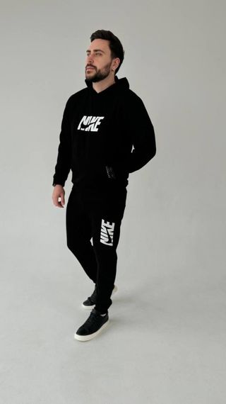 Костюм з худі Nike чорний з великим лого | Зображення 6