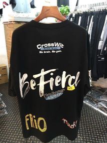 Футболка мужская с принтом повседневная S Черная