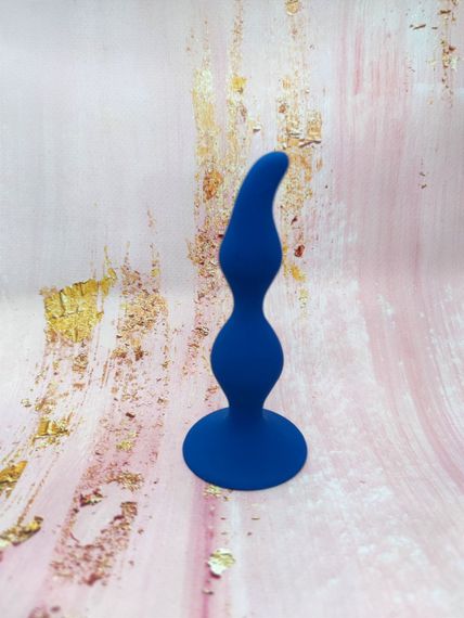 Анальна пробка хвиля Loveshop Blue 12.5 см*3 см | Зображення 1