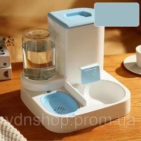 Автоматична миска-дозатор напувалка 2в1 для корму та води для котів та собак