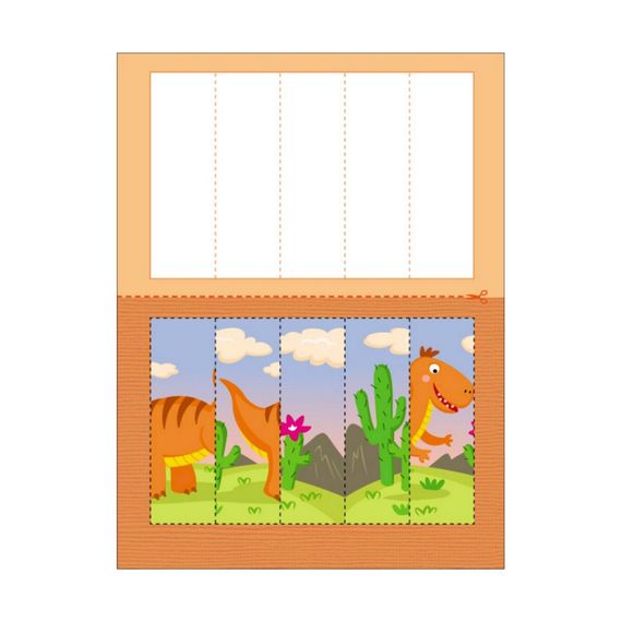 Развивающие тетради "Динозаврики" 20410 пазлы-разрезалки | Зображення 1