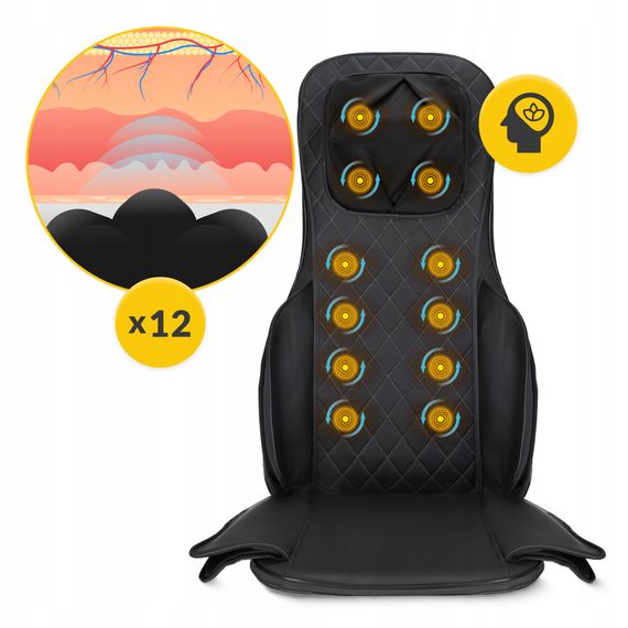 Масажна накидка 4FIZJO Shiatsu багатофункціональна, з підігрівом Black (P-5905973403528) | Зображення 8