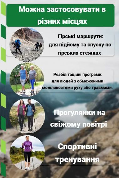 Палиці для скандинавської ходьби PowerPlay 9104 Lykke 80-135 см Black/Green (пара) (PP_9104_LYKKE) | Зображення 2