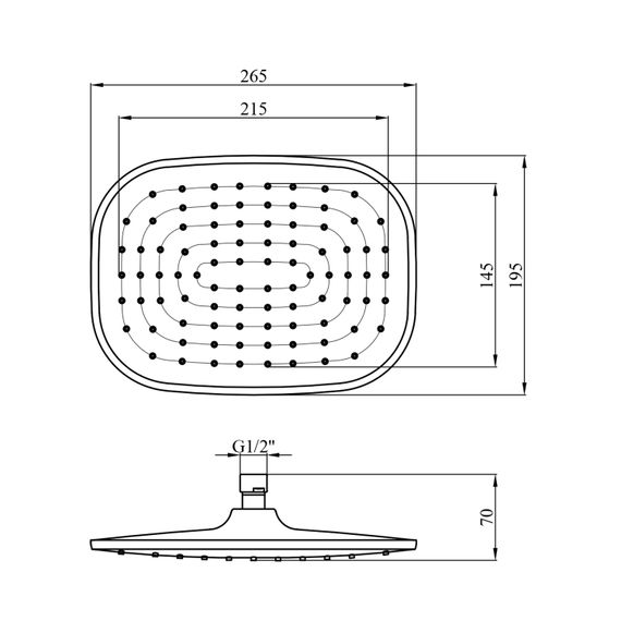 Лійка для верхнього душу Kroner KRP Edelstahl Kubus - SCH704 (CV031195) | Зображення 1