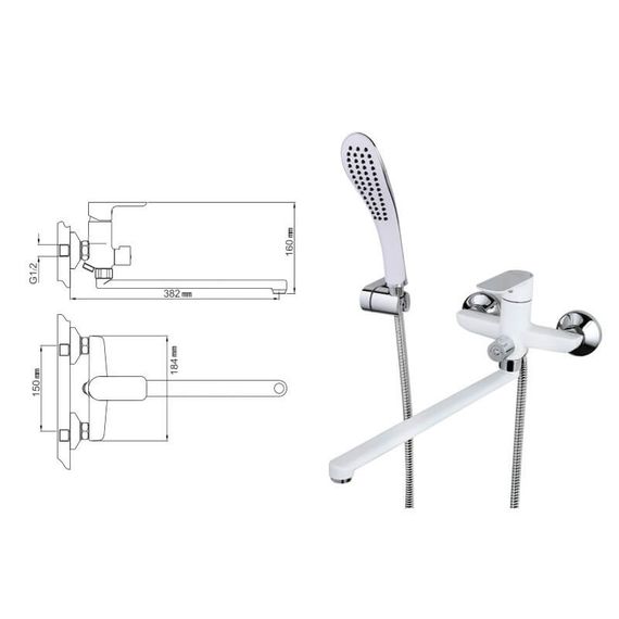 Змішувач для ванни Gappo Noar G2248 | Зображення 1