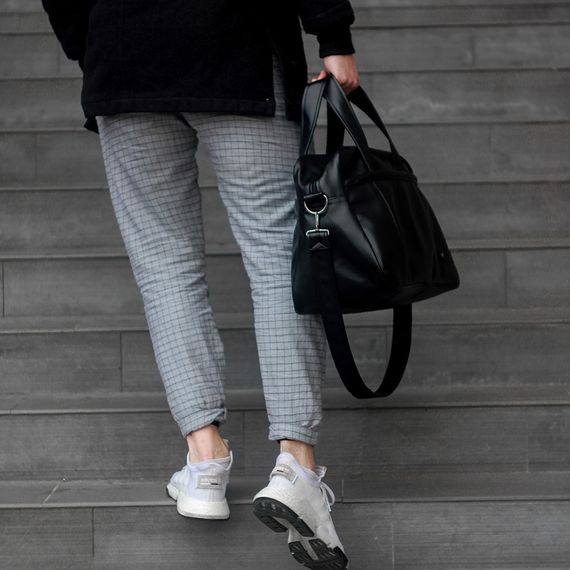 Сумка чоловіча - жіноча / сумка для фітнесу / Дорожня сумка. Модель №1658. CL-793 Колір чорний | Зображення 9