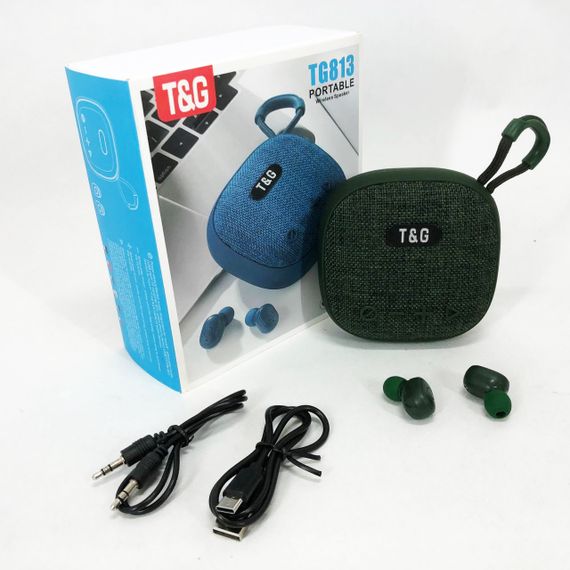 Колонка-Bluetooth с наушниками TG813. Цвет: зеленый | Зображення 3