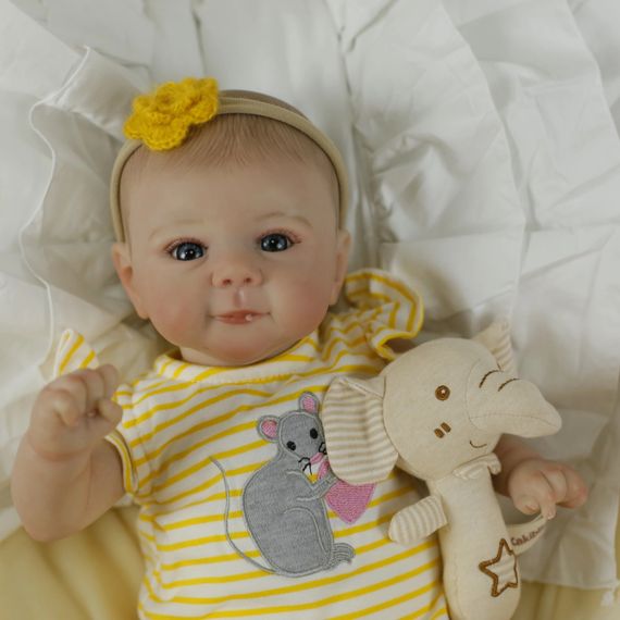 Коллекционная Силиконовая Кукла Реборн Reborn Новорождённый Пупс Девочка Младенец Джульетта (Виниловая Кукла) Высота 42 см | Зображення 3