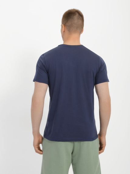 Футболка для чоловіків однотонна синя, 2XL | Зображення 1
