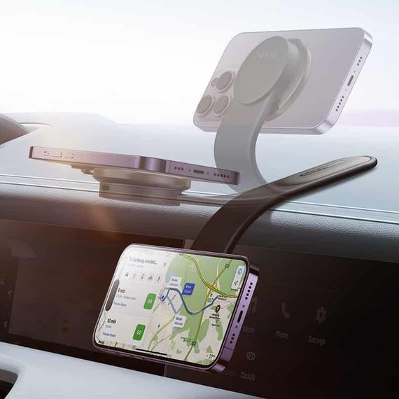 Автодержатель Baseus C02 Pro Series Magnetic Wireless Charging Car Mount Cluster (C40156000111-00) Black | Зображення 5