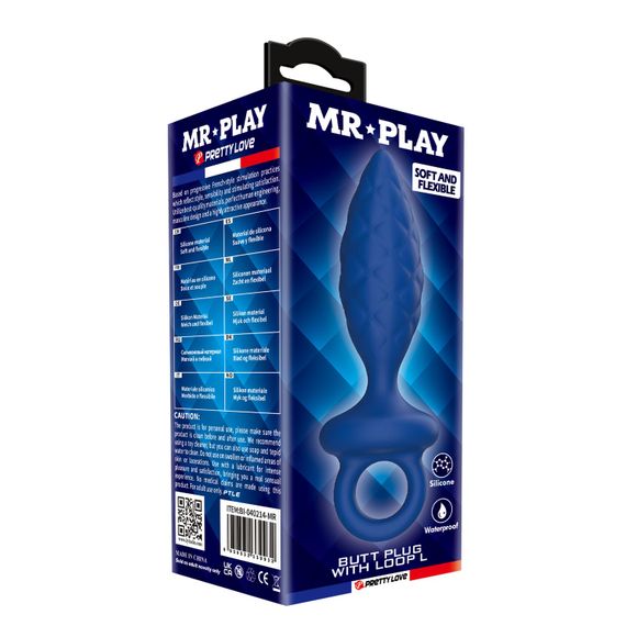 Анальна пробка MR. PLAY Butt Plug with Loop – Size L | Зображення 6