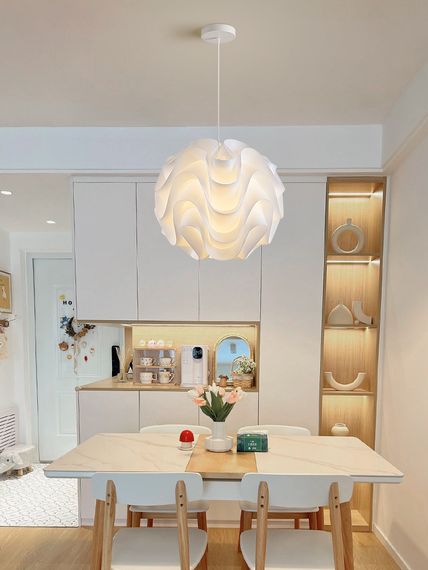 Люстра підвісна на 1 лампочку 27628 Білий 55-200х50х50 см. | Зображення 5