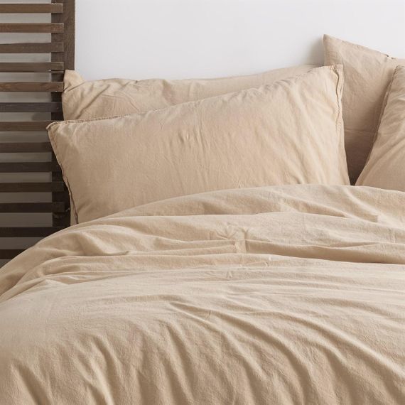 Постельное белье Limasso Stonewashed Ranforse 160 х 220 см Akdeniz Bej | Зображення 1