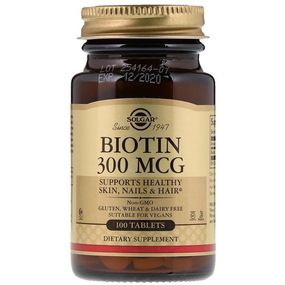 Биотин Solgar Biotin 300 mcg 100 Tabs