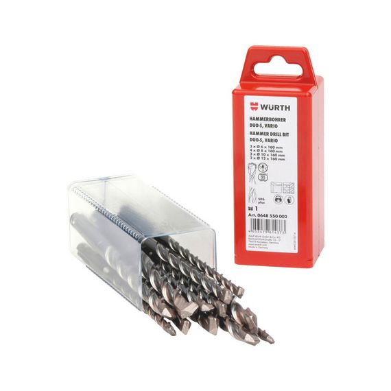 Набір бурів SDS-plus Duo-S Vario, 12 шт.