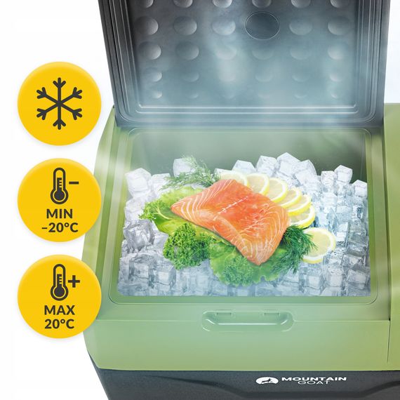 Холодильник туристичний компресорний Mountain Goat XTREME 39.3 л електричний, переносний Black/Olive (P-5905973404921) | Зображення 3