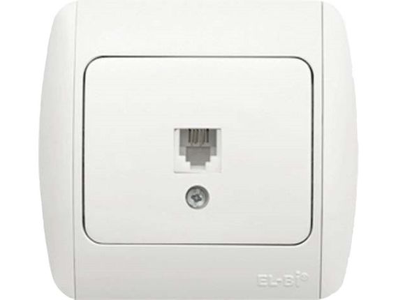 Розетка телефонная евро белая ZENA 500010200221