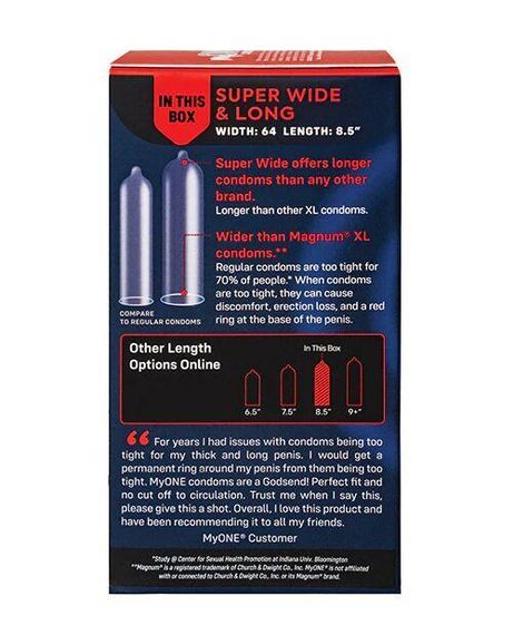 Презервативы MyONE Super Wide & Long 10 шт, картонная коробка Sex Aura | Зображення 2