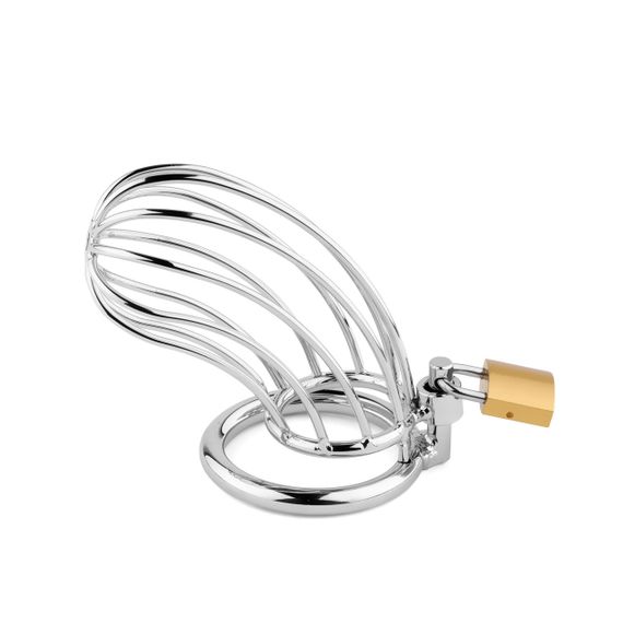 Срібний металевий пояс вірності для чоловіків Metal Penis Cock Cage Sex Aura | Зображення 2