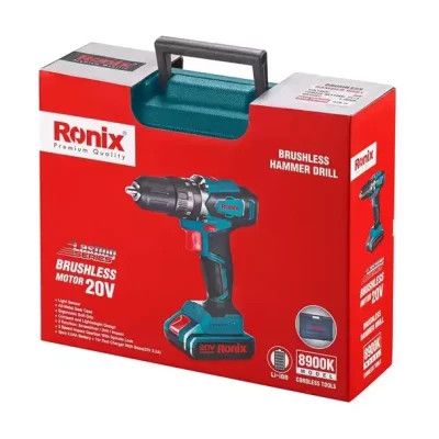 Шуруповерт Ronix ударный аккумуляторный 20В, 2Ah х 2 (8900K) | Зображення 5