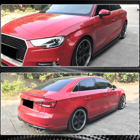 Бокові пороги (для Base SD, Карбон) для Ауди A3 2012-2020 рр | Зображення 3