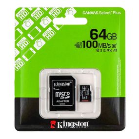 Карта Пам'яті Kingston Canvas Select Plus Gen3 microSDXC (UHS-1) 64 gb 10 Class & Adapter