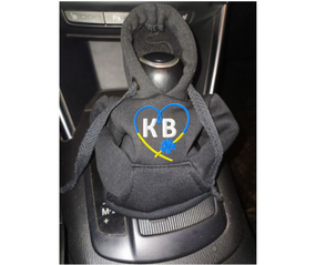 Чехол кофта Худи аксессуар на КПП Car Hoodie КВ  Винницкая область черный подарок автомобилисту 10070