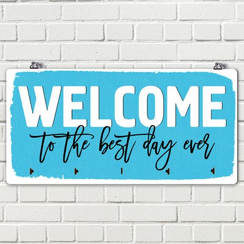 Ключница настенная Welcome to the best day ever 36х18 см (KEDM_20F001)