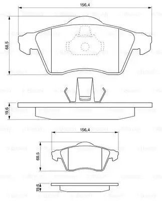 Колодки гальмівні дискові VW T4 (70XB, 70XC, 7DB, 7DW) перед.  BOSCH (0986494008) | Зображення 6