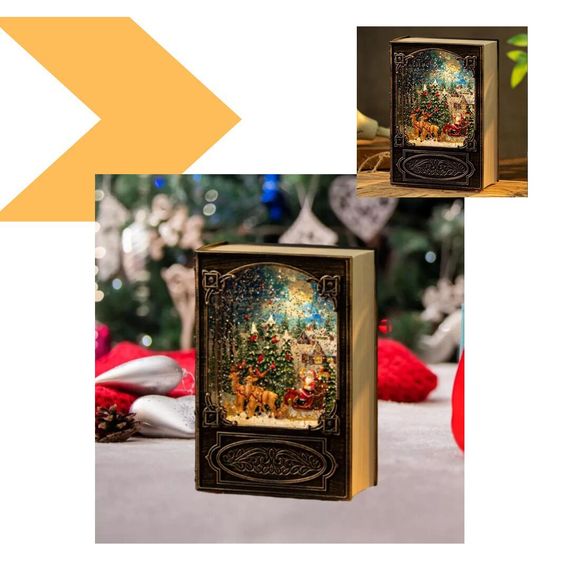 Новий музичний нічник книга XMAS WDL-24023A 19,1 см (47697-10090_818) | Зображення 1