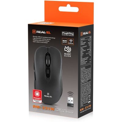 Мышка REAL-EL RM-331W Wireless Black (EL123200044) | Зображення 4