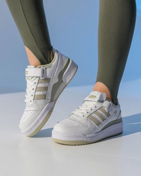 Жіночі кросівки A-didas Forum 84 Low New White Olive  , В'єтнам | Зображення 5