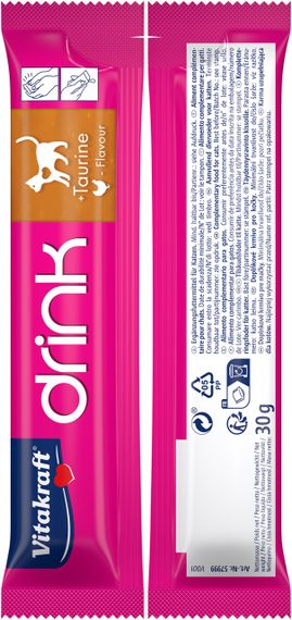 Ласощі для котів з куркою Vitakraft Drink Chicken, 5 шт х 30 гр | Зображення 5