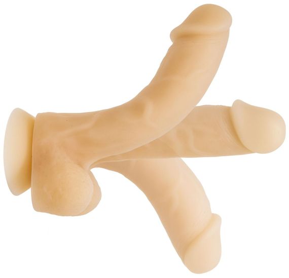 Фаллоимитатор с памятью формы, на присоске ADDICTION — DAVID 8″ Silicone Dong, вибропуля в подарок Sex Aura | Зображення 3