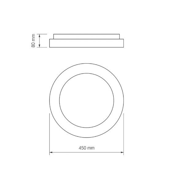 LED Светильник настенно-потолочный 72W 2700-6000К 220V кольцевой VLE-ERC-72B Videx | Зображення 4