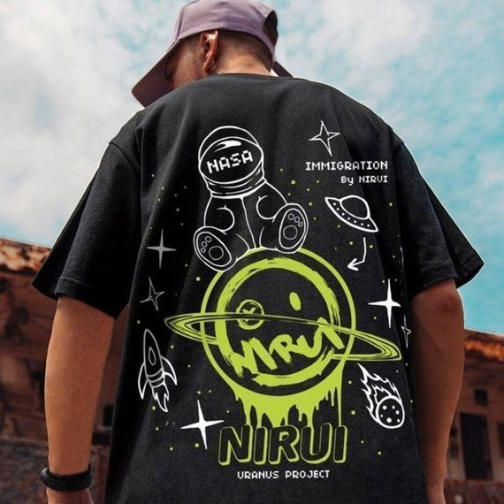 Футболка чоловіча з принтом повсякденна L Чорний